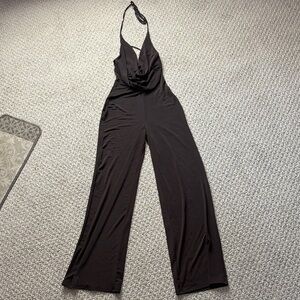 Windsor Chic Black Halter Jumpsuit